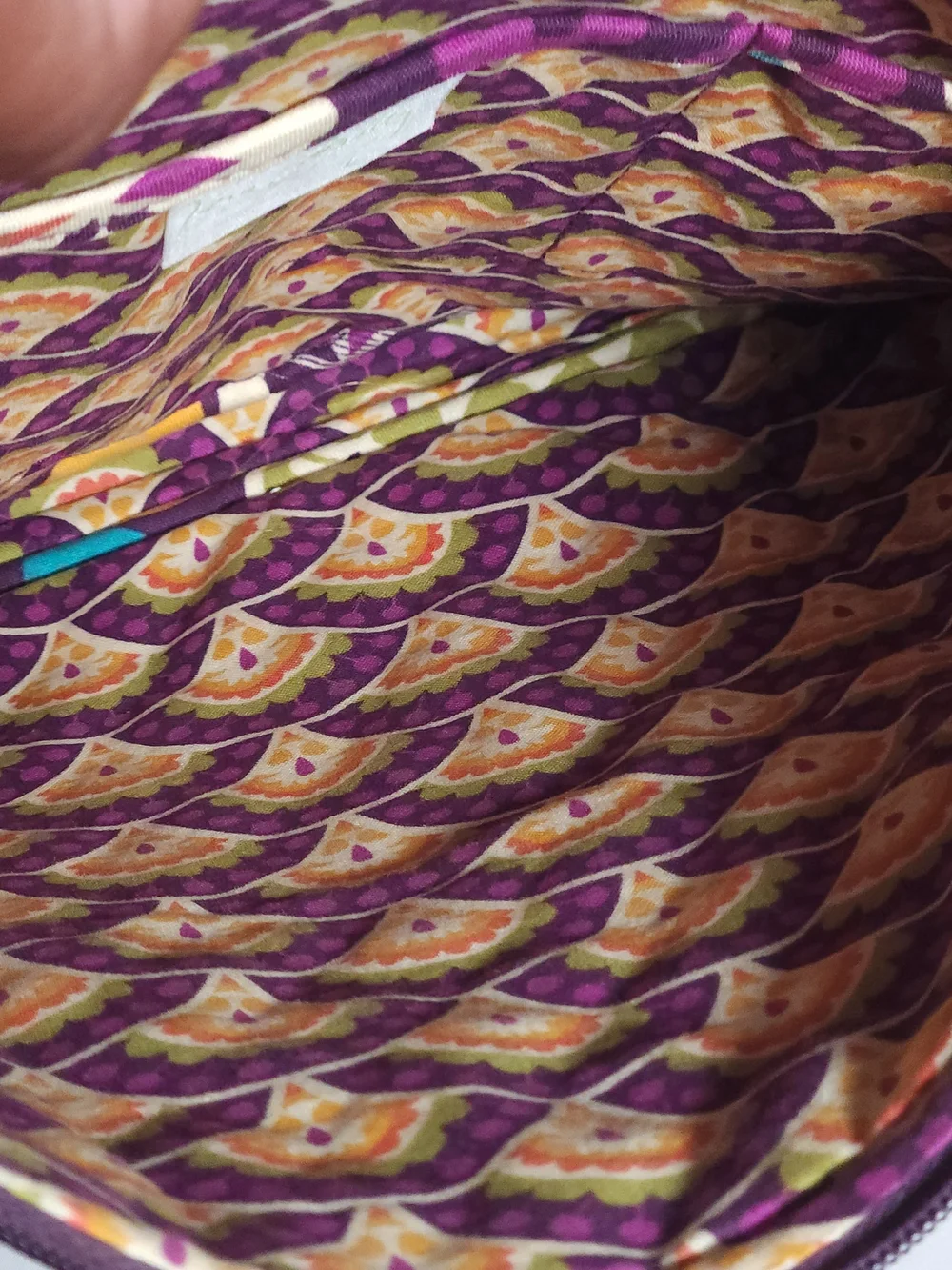Vera Bradley Purple Quilted Crossbody Bag with Floral Paisley Print - Picture 6 of 7